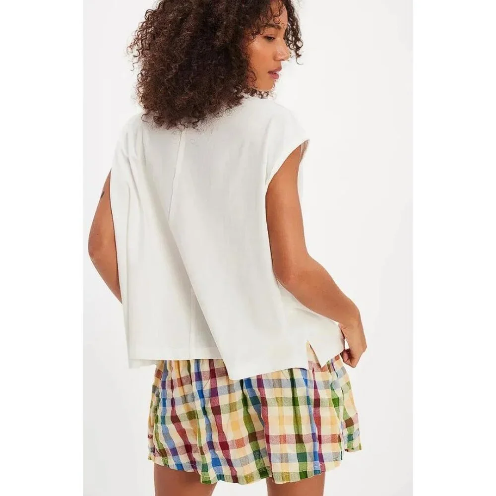 FREE PEOPLE Women's Ragabond Team Polo Size M In White - Picture 2 of 9
